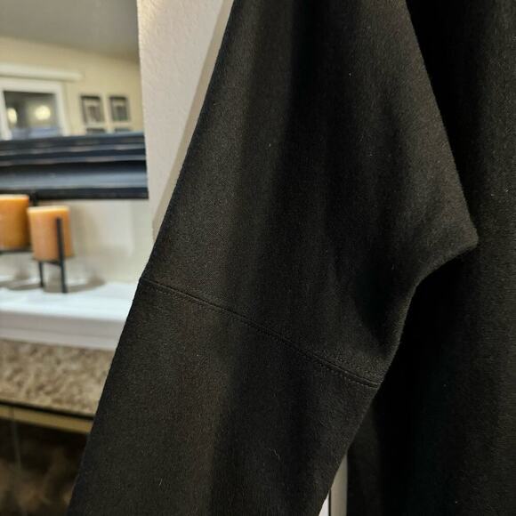 Helmut Lang FLAWED Dolman Sonar Wool Cowl Neck LS Asymmetrical Dress Black Large - Picture 6 of 12